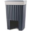 Ecoplast | Pattumiera con Pedale 6 Litri Doga, Cestino Spazzatura in Plastica Riciclata, Colore Antracite, 19x19x31, Made in Italy