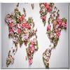 HOMEMANIA Quadro World - Mappa - per Soggiorno, Camera - Multicolore in Poliestere, Legno, 60 x 3 x 60 cm