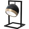 Homemania 8681847095682 Lampada Da Tavolo Oval Black Per Scrivania, Camera, Comodino, Tavolo, Ufficio, Nero, Legno, in Metallo, Legno, 20x20x40 cm