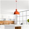 Opviq Elegante lampadario arancione, altezza regolabile 44 - 134 cm, corpo in metallo Ø 40 cm, attacco E27 max. 40 W, perfetto per spazi moderni, IP20 Rated