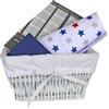 Compactor Cesto Rettangolare Toledo, Vimini, Bianco, Interno In lino, 18,50 x 23 x H 14 cm, RAN4411