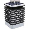 LUMI JARDIN Lumi Garden Outdoor effetto fiamma 75 LED, lanterna solare impermeabile, d'atmosfera, lampada da tavolo, decorazione per giardino brasy, 1 W, grigio, nero, 10 x 10 x 15 cm
