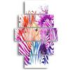 Homemania Quadro Zebra, Multicolore, L60xP0,3xA95 cm