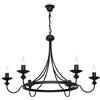 Homemania HOMAX_4293 Lampada a Sospensione Iris Nero in Metallo, 95 x 95 x 110 cm