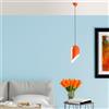 Opviq Elegante lampadario arancione, altezza regolabile 32-121 cm, corpo in metallo, diametro 14 cm, attacco E27, perfetto per spazi moderni, IP20 rated