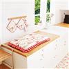 PETTI Artigiani Italiani - Coprifornello, Coprifornello e Coprifuochi Cucina, 1 pz Coprifornello in Cotone 48x73 cm Cuori Rosso 100% Made in Italy