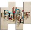 Homemania Stampa su Legno Cube, Multicolore, L76xP0,3xA50 cm