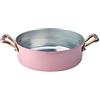Baldassare Agnelli Pentole Agnelli ALCM106M28 Casseruola Bassa in Rame Martellato Stagnato con 2 Maniglie in ottone, 28 cm