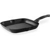 Barazzoni, Dolomitica Extra Black Bistecchiera 28 * 28cm, Capacità 2,4Lt, Alluminio Forgiato, Rivestimento interno Marmotech a 5 strati, Induzione, Made in Italy.