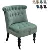 Galileo Casa 2191340 Poltrona con Ruote con Bott Velluto Tiffany 67x62x72, Verde