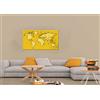 Homemania map70x100-116 Quadro Mondo, Disegno Cornice, Multicolore in Poliestere, Legno, 100 x 3 x 70 cm