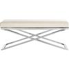 Safavieh Acra Bench, in Metallo, Colore: Bianco/Argento