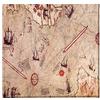 HOMEMANIA Quadro World - Mappa - per Soggiorno, Camera - Multicolore in Poliestere, Legno, 60 x 3 x 60 cm
