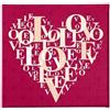 Homemania Quadro Cuore, Rosso, Bianco, L60xP3xA60 cm