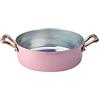 Baldassare Agnelli Pentole Agnelli ALCM106M32 Casseruola Bassa in Rame Martellato Stagnato con 2 Maniglie in ottone, 32 cm