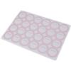 Mopec X628.02 - Etichetta adesiva Onde rosa talpa bianca, 1 foglio =24 unità, confezione da 5fogli, in carta