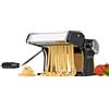 GOURMETmaxx TV Top Vendite 09952 gourmetmaxx - Macchina per Pasta Professionale Acciaio Inossidabile Argento/Nero 20 x 20 x 15 cm