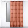 Douceur d'Intérieur, Tenda con occhielli, 140 x 240 cm, effetto lino intrecciato, con fili, ciniglia, Terraza, Terracotta, colore: Terracotta