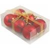 Galileo Casa 2411397 Palle di Natale, Rosso, Plastica, 6x6x0.1 cm