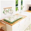 PETTI Artigiani Italiani - Coprifornello, Coprifornello e Coprifuochi Cucina, 1 pz Coprifornello in Cotone 48x73 cm Lidia Verde 100% Made in Italy