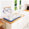 PETTI Artigiani Italiani CPRFLLD, Coprifornello e Coprifuochi Cucina, 1 pz Coprifornello in Cotone 48x73 cm Lidia Blu 100% Made in Italy