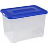 Curver ALLIBERT 226286 Handy Box Coperchio ▒ Click Trasparente plastica, Plastica, Bleu Laser, 60 x 40 x 39 cm