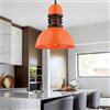 Opviq Elegante lampadario arancione, altezza regolabile 41-141 cm, corpo in metallo, diametro 30 cm, attacco E27 max. 40 W, perfetto per spazi moderni, IP20 Rated
