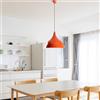 Opviq Elegante lampadario arancione, altezza regolabile 42-133 cm, corpo in metallo, diametro 41 cm, attacco E27 (massimo 40 W), perfetto per spazi moderni, IP20 Rated