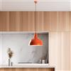 Opviq Elegante lampadario arancione, altezza regolabile 32-121 cm, corpo in metallo, diametro 30 cm, attacco E27, perfetto per spazi moderni, IP20 rated