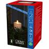 Konstsmide Candela a LED, bianco crema, timer 5H, telecomando correlato: 1651-700, 1 diodo bianco caldo, funzionamento a batteria, per esterni, batteria: 2 x C 1,5 V (esclusa)