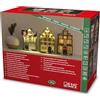 Konstsmide Set di 3 case a LED in fibra ottica, combinabili, con timer da 6 ore, 14 diodi ambrati, funzionamento a batteria e USB, interno, cavo nero, 6 x AAA da 1,5 V (escluso) - 4308 - 000