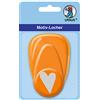 URSUS Perforatore in plastica Media, a Forma di Cuore, Circa 25,4 mm, Facile da Usare Grazie alla Funzione a Leva e al Pratico Dispositivo di Raccolta, Colore: Arancione