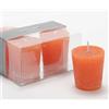 Amadeus - Set di 4 candele votive 4,3 x 4,7 cm, colore: Arancione