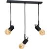 Homemania HOMAX_4725 Lampada a Sospensione Tau Nero in Metallo, 50 x 12 x 70 cm
