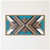 HOMEMANIA Quadro Geo - Geometrico - per Soggiorno, Camera - Multicolore in MDF, Legno, 60 x 2,5 x 120 cm