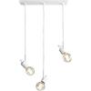 Homemania HOMAX_4728 Lampada a Sospensione Tau White Bianco in Metallo, 50 x 12 x 70 cm