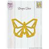 Nellie's Choice Origami, Fustella di Forma Farfalla, 7.3 x 5.3 cm, per Creare Biglietti, Natale, Scrapbooking, Fai da Te, DIY, Acciaio, Giallo, 7,3 x 5,3 cm