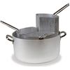 Baldassare Agnelli Pentole Agnelli ALMA15538 Casseruola con 3 Colapsta A Spicchioi Alto Spessore 3 Millimetri con Due Maniglie Inox, Diametro 38 cm
