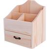 INNSPIRO Classificatore legno di pino massiccio con cassetto 15 x 10,5 x 18 cm.