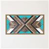 HOMEMANIA Quadro Geo - Geometrico - per Soggiorno, Camera - Multicolore in MDF, Legno, 60 x 2,5 x 120 cm