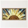 HOMEMANIA Quadro Geo - Geometrico - per Soggiorno, Camera - Multicolore in MDF, Legno, 60 x 2,5 x 120 cm