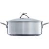 Circulon SteelShield - Pentola in acciaio inox con coperchio, 30 cm/7,1 l, pentola a induzione con coperchio ibrido antiaderente e in vetro temperato e manici per mantenere il freddo, lavabile in