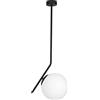 Homemania HOMAX_4868 Lampada A Sospensione Cefeo Black Per Soffitto, Soggiorno, Ufficio Lampadario, Pendente, Luce, Nero, in Metallo, Vetro, 28x28x75 cm