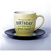 Thumbs Up! L&M Mug And Saucer Set - Birthday Tazza con Piattino a Forma di Vinile, Ceramica, Multicolore, 15.7x10x15.7 cm