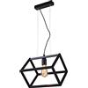 Homemania HOMAX_4911 Lampada a Sospensione Cube, Nero, 33 x 28 x 90 cm