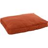 FLAMINGO Cuscino Celeste RETTANGOLARE + chiusura lampo + bordo Cognac 80 x 60 x 10 cm