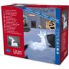 Konstsmide 6181-203 / Renna LED in acrile disteso / 40 diodi bianco freddo / 24V trasformatore da esterno/cavo trasparente, elettrico, acrilico