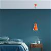 Opviq Elegante lampadario regolabile, corpo in metallo arancione, diametro 14 cm, altezza 27-114 cm, 1 attacco E27, max 40 W, perfetto per gli spazi moderni, IP20