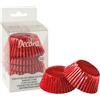 Decora, 0339798 Confezione da 60 Pirottini Rosso Metallic da 50 X 32 mm, per Cuocere, Presentare e Regalare Muffin e Dolcetti, Resistono fino a 180°C, In comodo Blister, Made in Italy