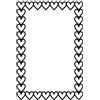 Vaessen Creative Fustelle da Taglio, Cornice Rettangolare di Cuori, Realizzate Complessi Design per Scrapbooking, per la Creazione di Biglietti e altri Progetti Creativi con la Carta